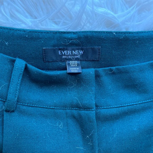 Ever New Dark Green Dress Pants High Waist Wide Leg - Picture 2 of 3